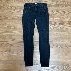 Black J.Crew moto jeans size 0
